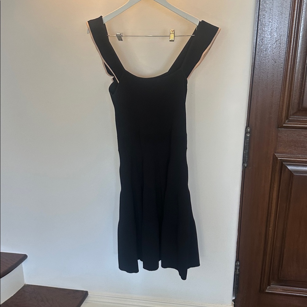 Sandro Black Ribbed Dress - Picture 3 of 4